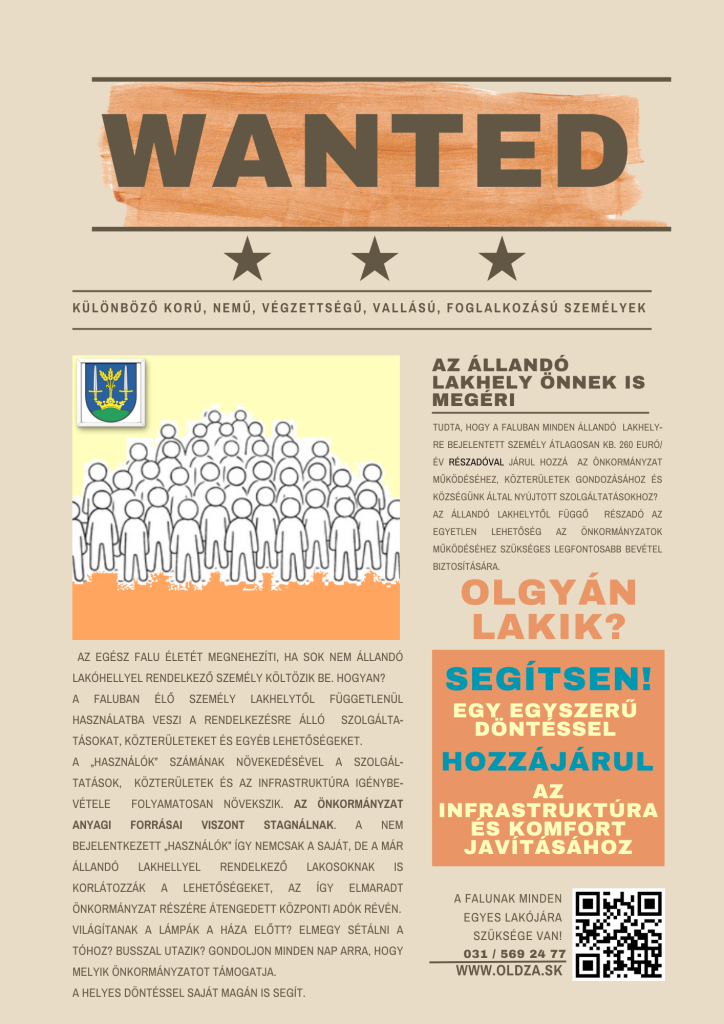 A falunak minden egyes lakójára szüksége van!